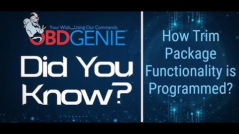 Did You Know? How GM Trim Package Functionality is Programmed?