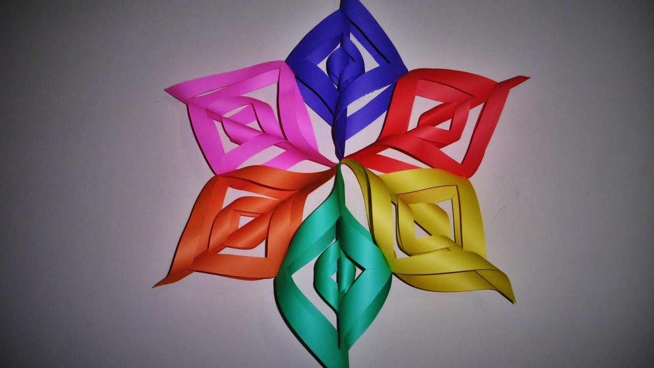 How To Make A Large 3D Paper Snowflake Tutorial Step By Step YouTube How To Make A Large 3D Paper Snowflake Tutorial Step By Step YouTube
