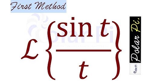 [Laplace Transforms] - L(sint/t) Method 1