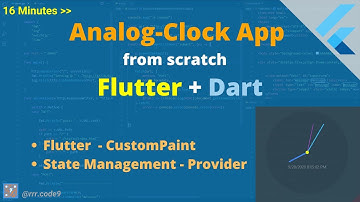 16 Minutes | Create LIVE Analog-Clock | Flutter + Dart
