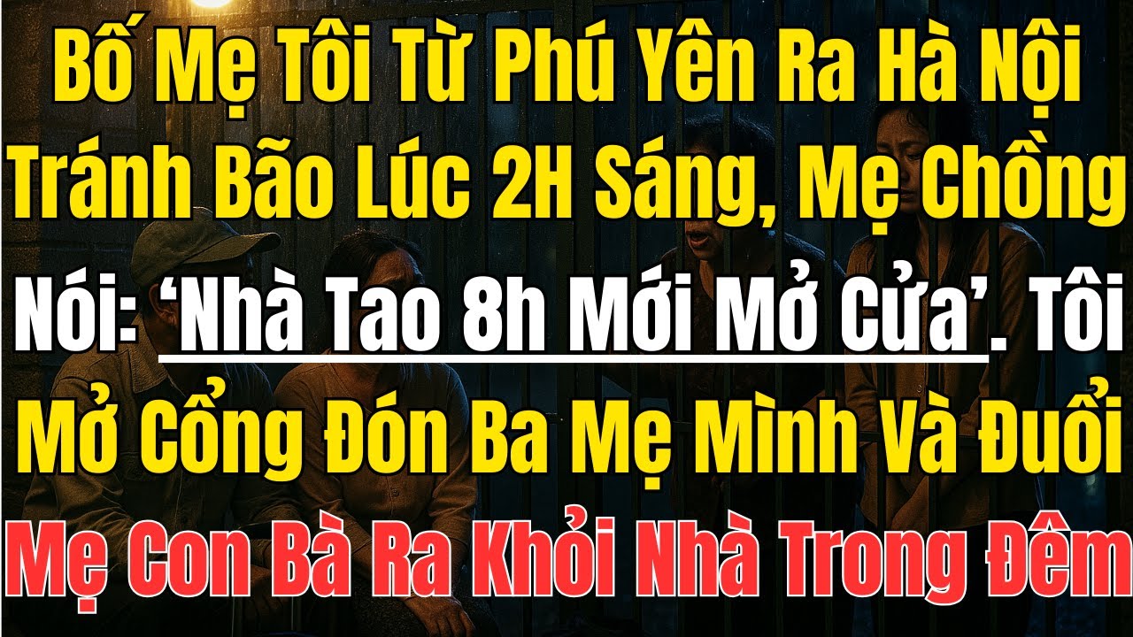 Bố Mẹ Tôi Từ PHÚ YÊN Ra Hà Nội Tránh Bão Bị Mẹ Chồng Khoá Cổng Không Cho Vào Giữa Đêm Mưa...