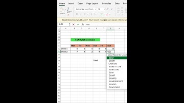 How to Use the SUM Function in Excel #excel #exceltutorial #exceltips