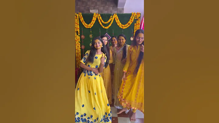 Haldi 💛 #wedding #vibes #sister #marriage #haldiceremony #haldi #cousins #youtubeshorts #dress