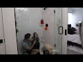 CRYING IN THE SHOWER FULLY CLOTHED PRANK ON HUSBAND! **Cutest Reaction**
