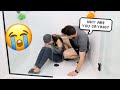 CRYING IN THE SHOWER FULLY CLOTHED PRANK ON HUSBAND! **Cutest Reaction**