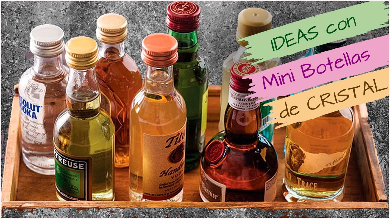 😊Manualidades con mini botellas de cristal, Ideas que debes intentar hacer  ✔️ - YouTube
