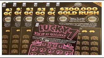 SC 2nd Chance $300,000.00 Gold Rush Scratch Off Lottery Tickets. thumbnail