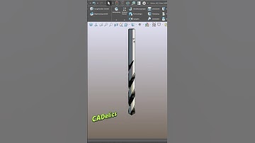 SolidWorks Drill Bit - Fast 3D Timelapse Design #shorts