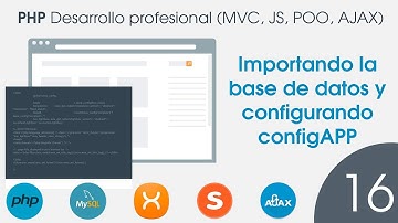 🐘 CURSO de PHP MVC POO MySQL - 16 Importando la base de datos y configurando configAPP