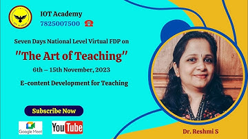 E-content Development for Teaching