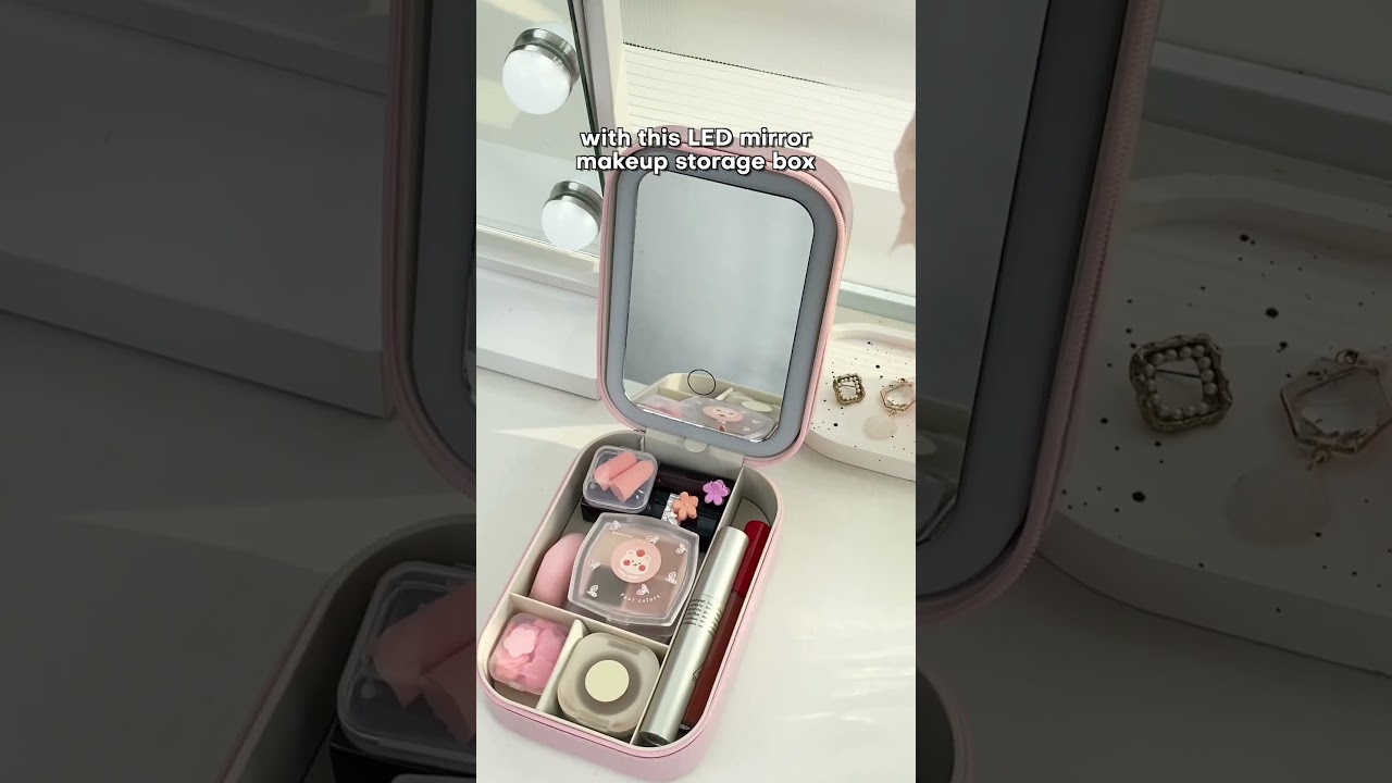 LED Mirror Makeup Storage Box – The Ultimate Organizer for Beauty Lovers! 