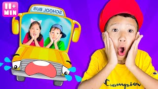Wheels on the Bus + Boo Boo Car song + More Nursery Rhymes and Kids Songs
