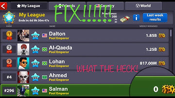 8 Ball Pool - Weekly Competition Winnings Not Counting FIX!!!! (FINALLY)