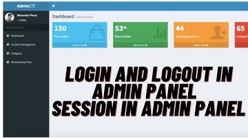 Admin Panel--5 LOGIN ,LOGOUT  ,SESSION and STOP DIRECT ACCESS TO ANY PAGE WITHOUT LOGIN admin panel