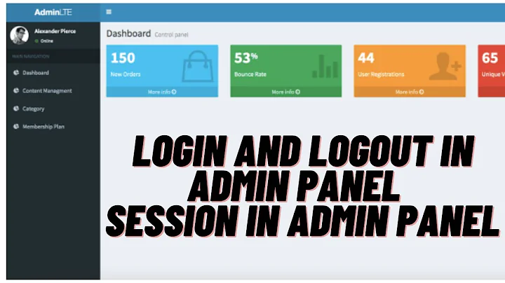 Admin Panel--5 LOGIN ,LOGOUT  ,SESSION and STOP DIRECT ACCESS TO ANY PAGE WITHOUT LOGIN admin panel