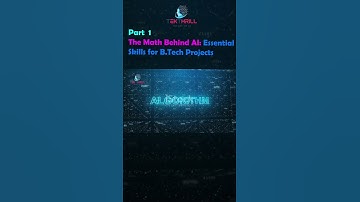 The Math Behind AI: Essential Skills for B.Tech Projects!!! Part 1 #ai #viral #trending #aiinindia