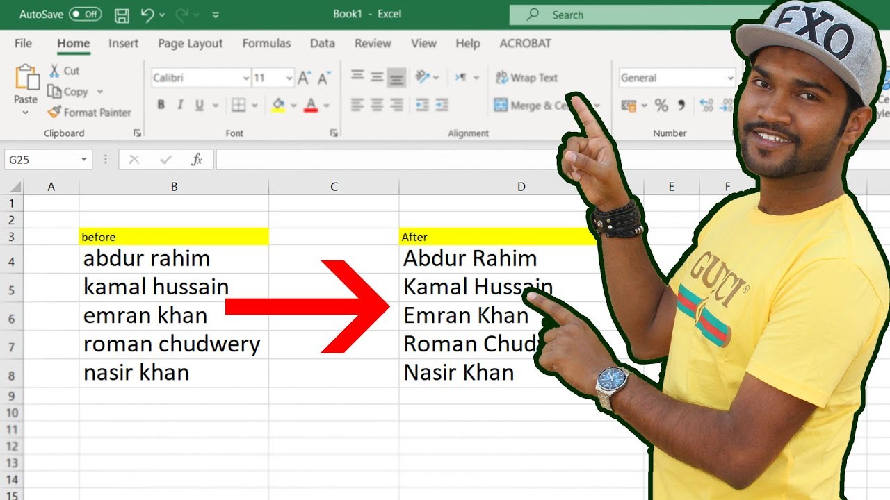 How to capitalize first letter of a sentence in excel bangla excel