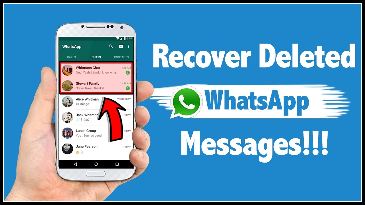 Recov­er Delet­ed Messages and Images From Whatsapp 100% Working Method