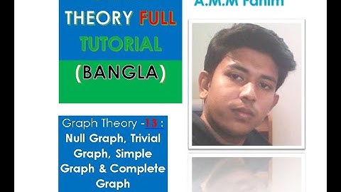 Graph Theory -13: Null Graph, Trivial Graph, Simple Graph & Complete Graph. ( Bangla )