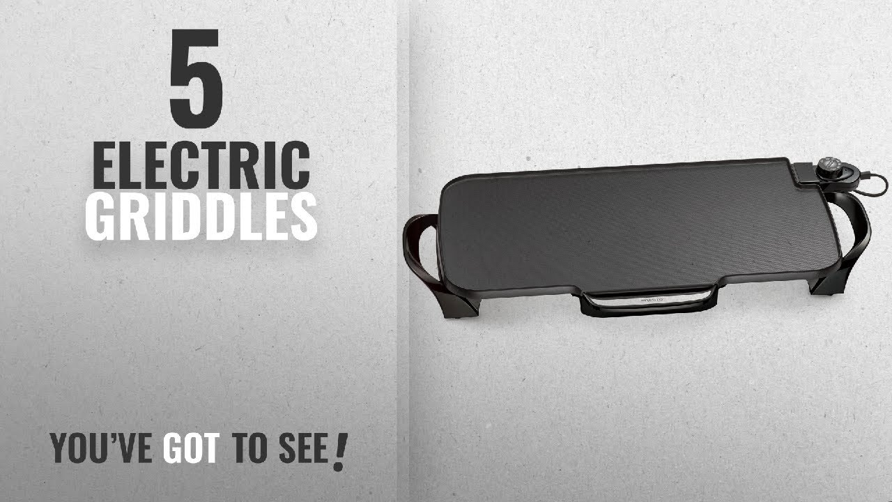 Top 10 Electric Griddles [2018]: Presto 07061 22-inch Electric Griddle With Removable Handles