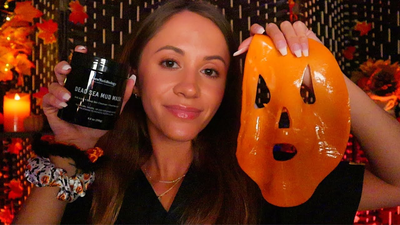 ASMR / The Most Relaxing Fall Spa & Pampering 🍁 (skincare & scalp treatment)
