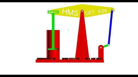 FRONT VIEW OF BEAM ENGINE(CRANK AND LEVER MECHANUSM) SIMULATION MADE BY HM SHAHID KSK