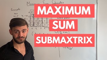 Maximum Sum Rectangular Submatrix - Dynamic Programming/2D Kadane