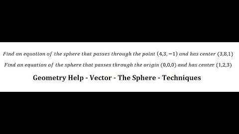 Find an equation of the sphere that passes through the point (4,3,-1)  and has center (3,8,1)