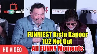 FUNNIEST Rishi Kapoor With Amitabh Bachchan | 102 Not Out Song Launch Funny Moments