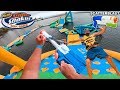 NERF GUN GAME SUPER SOAKER EDITION! Worlds Biggest Water Park