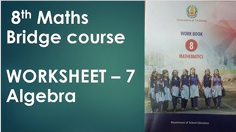 8th bridge course maths worksheet 7 full answers Hiba maths