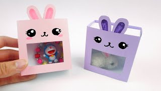 Geschenkbox Ostern - Hasen Schachtel für ostern - Basteln mit papier | Oster bastelideen