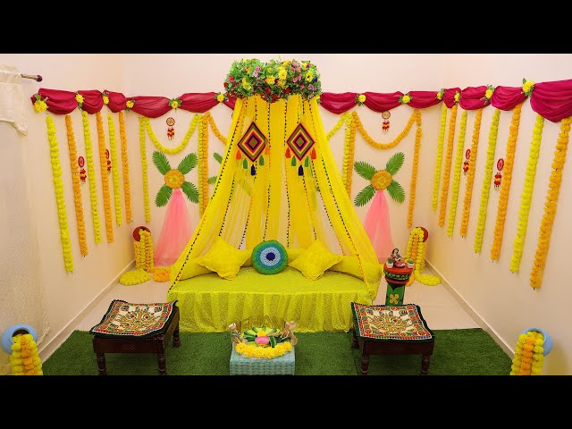 ???? Mehndi Decoration ????!! Under Budget Event Decoration Ideas ...