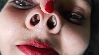 Pig 🐷 nose massage very close up nose massage with isha