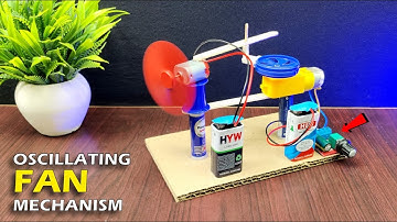 Oscillating Fan Mechanism || DIY Mini Fan || Science Working Project #eazytronic #arduinoprojects
