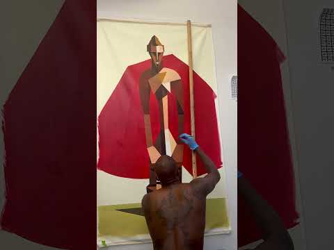 “Titan” Red - Oil , in progress #KingParis