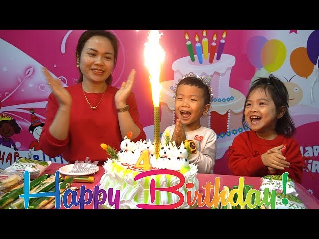 Happy Birthday to Anto at indoor playground Surprise gifts with Mommy and Diana - Family Fun Kids class=