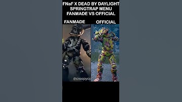 FNaF X Dead By Daylight, Springtrap Menu Animation - Fanmade Vs Official | FNaF 2 Movie MEME