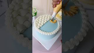How to decorate a cake with cream | cake decoration ideas viral shortsvideo shorts bentocake
