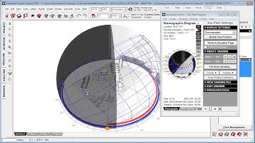 Calculating sun path and shadows in Autodesk Ecotect