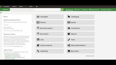 Koha: New Staff Interface Design -- Quick Peek (Upgrade 22.11)