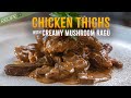 Chicken Thighs with Quick Mushroom Ragu