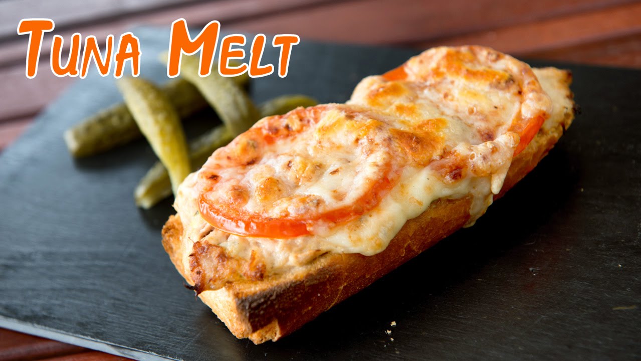 Sandwich de Atun con Queso Fundido o Tuna Melt Tipo Panini o Sandwich