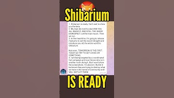 Shibarium is Ready ↗️