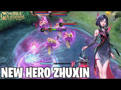 NEW HERO ZHUXIN MOBILE LEGENDS - MAGE YANG BISA BANTING MUSUH JARAK JAUH DAN BISA TEMBUS TEMBOK @VYGaming