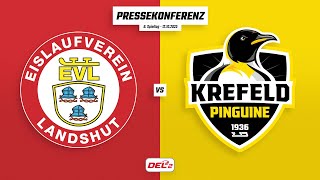 Pressekonferenz 8. Spieltag | EV Landshut - Krefeld Pinguine