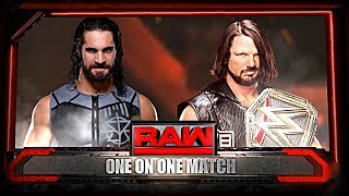 WWE RAW 2017 | SETH ROLLINS VS AJ STYLES | MATCH CARD