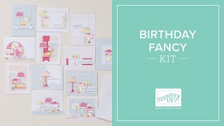Easy DIY Birthday Cards with Gold Foil & Layered Cake Designs | Birthday Fancy Kit by Stampin Up!