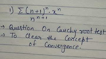 important question on Cauchy root test