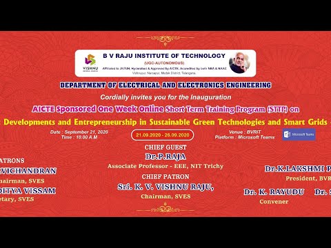 STTP-EEE-BVRIT - Different types of Testing on Solar PV Modules & Role of NISE/MNRE